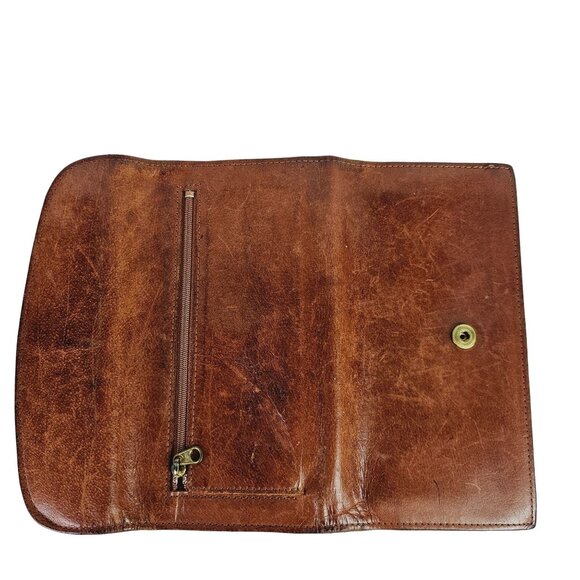 Vintage 1970's Coach Brown Leather Turnkey Crossbody with Matching Wallet, EUC - Picture 8 of 8